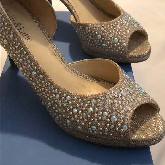 KELLY & Katie open toe, sparkly heels, Size 7.5. - Picture 2 of 6